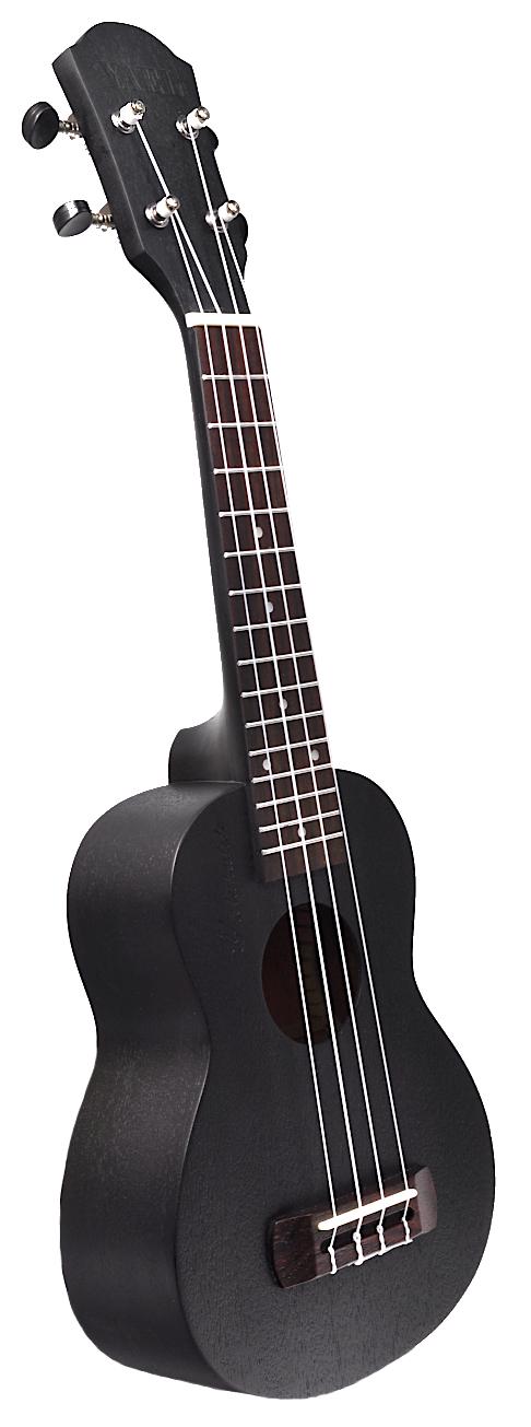 YAEL U22Y-BLACK -  Czarne ukulele sopranowe w komplecie z pokrowcem